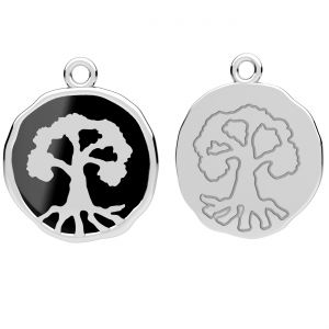 Strom života přívěsek, černá pryskyřice*stříbrný 925*CON-1 ODL-01347 16,7x19,4 mm ver.2