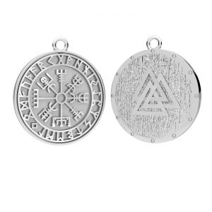 Vikingský runový kompas - Vegvisir přívěsek*stříbrný 925*CON-1 OWS-00563 18,2x20,8 mm