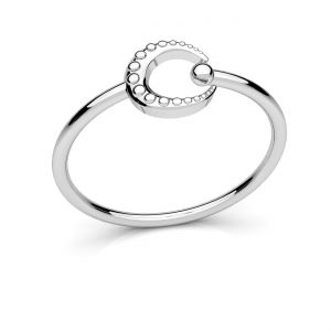 Prsten měsíc stříbrny, stříbro 925, U-RING ODL-01418 6,8x20 mm