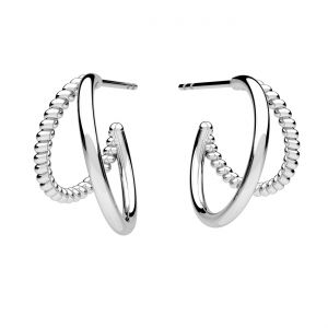 Náušnice, stříbro 925, KLS OWS-00631 9,5x16,5 mm (L+P)