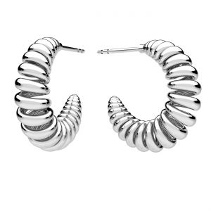 Kolo náušnice, stříbrný 925, KLS ODL-00624 5,9x19,5 mm