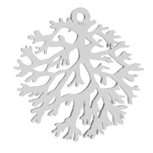 Přívěsek - korál*stříbro AG 925*LKM-3362 - 05 20x20 mm
