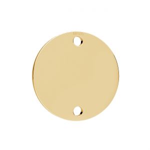 Zlatý závěsný konektor - kulatá deska*zlatá AU 585*LKZ14K-50275 - 0,30 14x14 mm