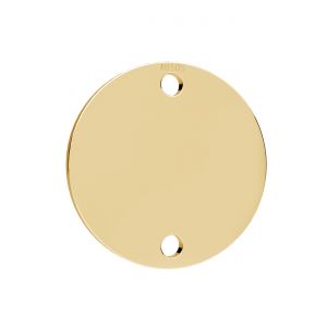 Zlatý závěsný konektor - kulatá deska*zlatá AU 585*LKZ14K-50278 - 0,30 15x15 mm
