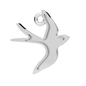 Přívěsek vlaštovka pták, zasazení pryskyřice*stříbro AG 925*CON-1 ODL-01505 16x16 mm