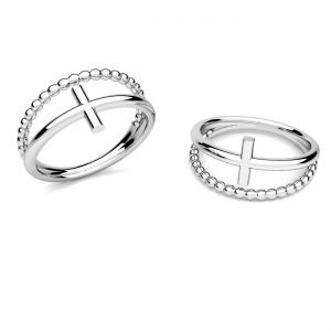 Prsten s křížkem, stříbrny 925, RING OWS-00756 9,5x22,1 mm R-19