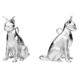 Kočka přívěsek, stříbrný 925, OWS-00782 9x18,4 mm