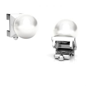 Výměnný přívěsek - bílá perla*stříbro AG 925*OWS-00583 5,2x5,2 mm ver.2