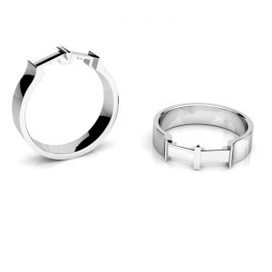 Pečetní prsten - se dvěma vyměnitelnými přívěsky, stříbrny 925, RING OWS-00506 4,4x20 mm R-13
