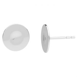 Náušnice na puzetu s destičkou GWP*stříbrná AG 925*GWP 10 10x11,5 mm