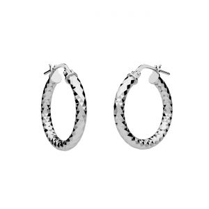 Kruhová náušnice 1,6 cm se zapínáním diamantový brus*stříbrná AG 925*KL-310D 3x10 mm