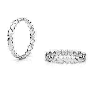 Srdce ruce prsten, stříbrny 925, RING OWS-00654 3x21,5 mm R-19