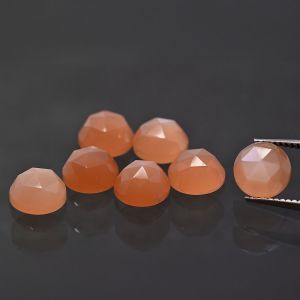 Rozeta - lososový měsíční kámen 6 MM
