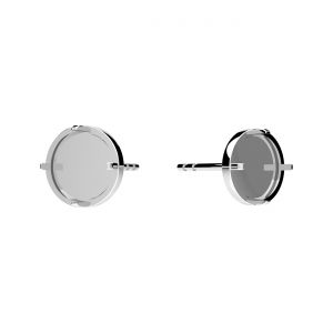 Náušnice pecka - čtyřlístek, základna pro lepení krystalů*stříbrný AG 925*KLS OWS-01029 7,3x7,3 mm