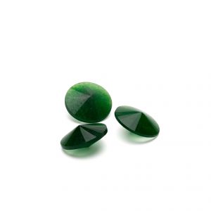 Kulatý kámen, rivoli - Tmavě zelený jadeit 12 MM
