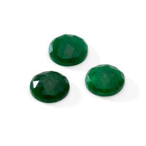 Kulatý kámen, růžový brus - Tmavě zelený jadeit 15,1 MM