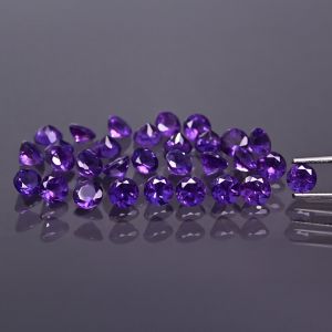 Kulatý kámen, kuželový brus - Ametyst 2 MM