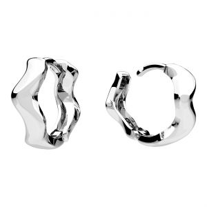 Anglický háček - kulatá náušnice s paprsky*stříbrný AG 925*BZO OWS-01123 12,8x14 mm