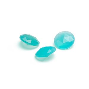 Kulatý kámen, rozetový kuželový brus - Tyrkysový chalcedon 12 MM