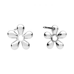 Náušnice pecka - lůžko na kulaté přírodní kameny 6mm*stříbrný AG 925*KLS OWS-01029 12,2x12,7 mm