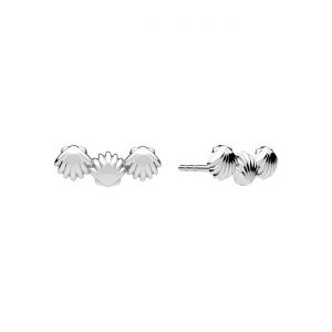 Závěsná náušnice špunt - květ pomněnky*stříbrná AG 925*KLS ODL-01611 4,5x11,5 mm