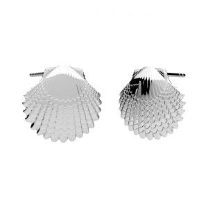 Náušnice puzetové - mušle*stříbrná AG 925*KLS ODL-01619 14,7x15,5 mm