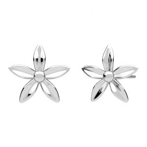 Malá květinová náušnice*stříbrný AG 925*KLS ODL-01621 13,9x14,6 mm