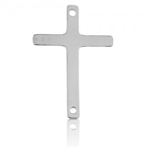 Connector pendant - cross for engraving*sterling silver AG 925*BL 15 - 0,4 mm
