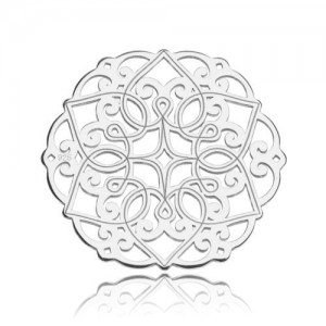 Openwork connector pendant - oriental rosette*sterling silver AG 925*BL 312 - 0,4 mm