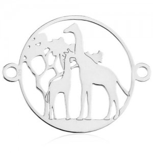 Connector pendant - giraffes*sterling silver AG 925*BL 766 - 0,8 mm
