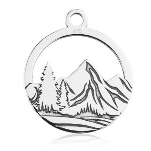Pendant - mountains*sterling silver AG 925*BL 802 - 0,4 mm