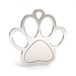 Pendant - dog paw*sterling silver AG 925*BL 955 - 0,4 mm