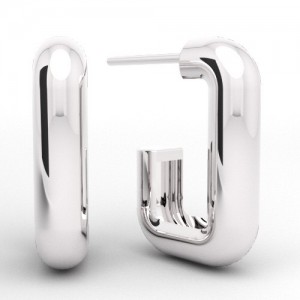 Stud earring - rectangle*sterling silver AG 925*EX 34