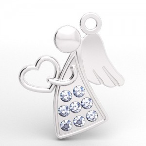 Pendant - little angel with stones*sterling silver AG 925*S-CHARM 40  