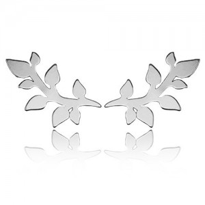 Stud earring - leaf*sterling silver AG 925*SZ 159