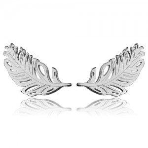 Stud earring - feather*sterling silver AG 925*SZ 30