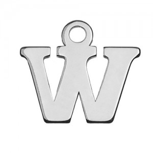 Zawieszka litera W srebro 925 MBL W - 0,4 mm