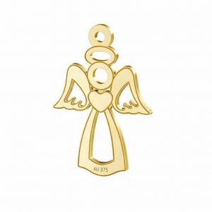 Zlat&yacute; prolamovan&yacute; př&iacute;věsek - anděl*zlato AU 375*LKZ9K-30016 - 0,30 13x18,5 mm