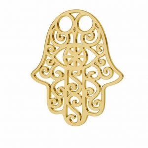 Zlat&yacute; prolamovan&yacute; př&iacute;věsek - ruka Fatimy, Hamsa*zlat&aacute; AU 375*LKZ9K-30001 - 0,30 15x20 mm