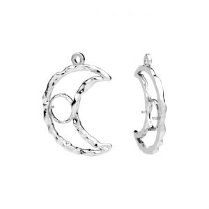 Př&iacute;věsek - měs&iacute;c, lůžko pro př&iacute;rodn&iacute; kameny, kužel 6 mm*stř&iacute;bro AG 925*CON-1 OWS-01314 13,5x16 mm