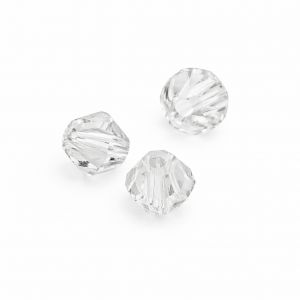 Fasetovan&aacute; bicone kor&aacute;lka 4,0 mm Crystal - BICONE BEAD 4 MM PRIMERO CRYSTAL